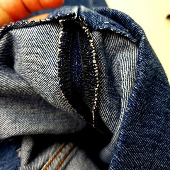 Levi's 505 Blue Jeans 42/25 High Rise Medium Wash Selvedge - Picture 5 of 6